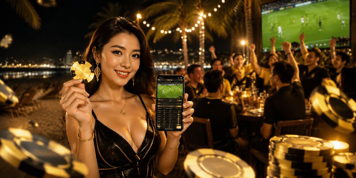 Người hâm mộ xem cá cược thể thao trên bãi biển Phú Quốc